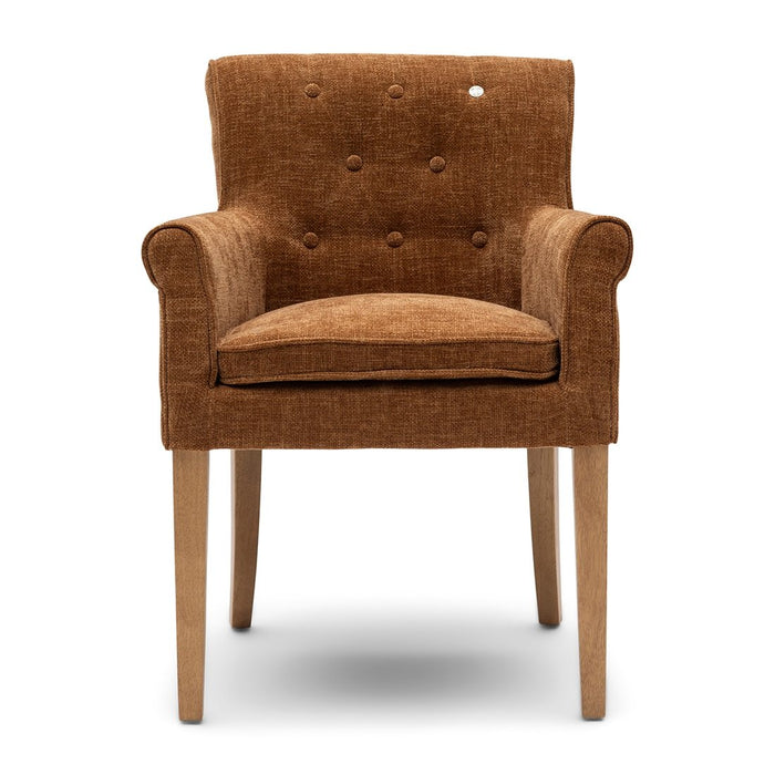 La Scala Dining Armchair Maroon Brown