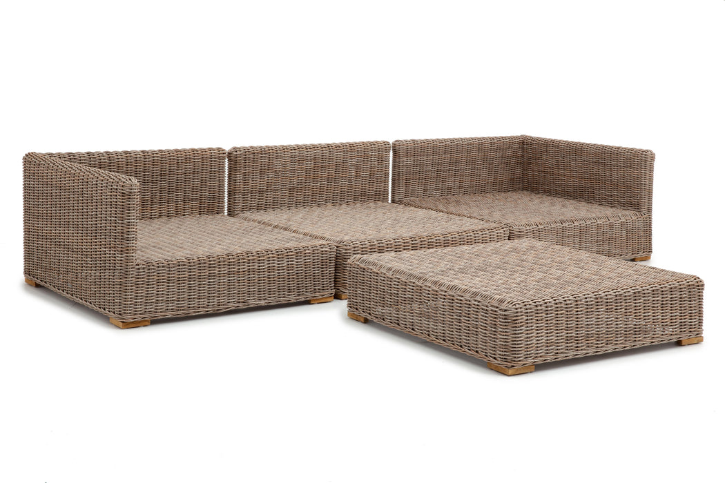 HILLS Gartensofa + Hocker