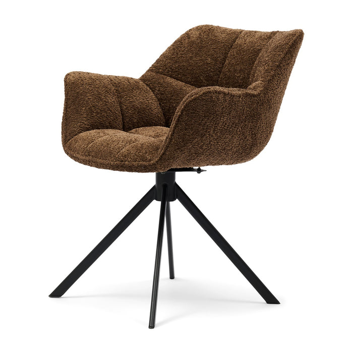 Drehbarer Esszimmerstuhl Carnaby Umber Brown
