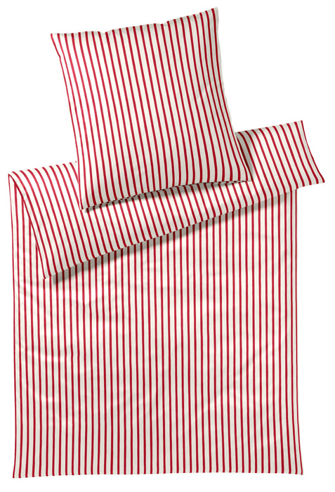 Mako-Satin Bettwäsche Double mit Streifen