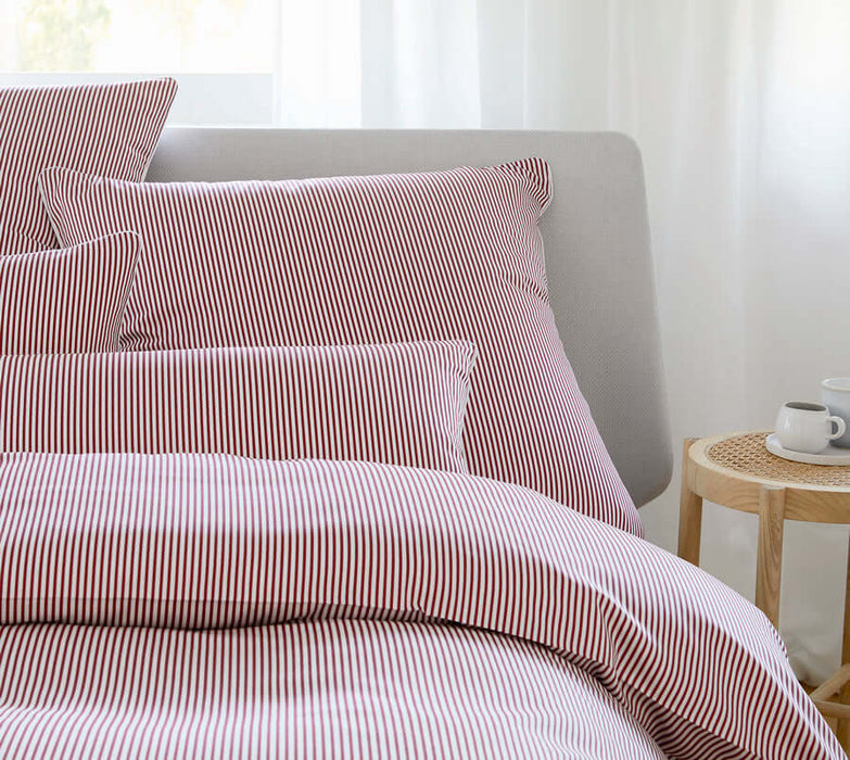 Mako-Satin-Bettwäsche Hamburger Streifen