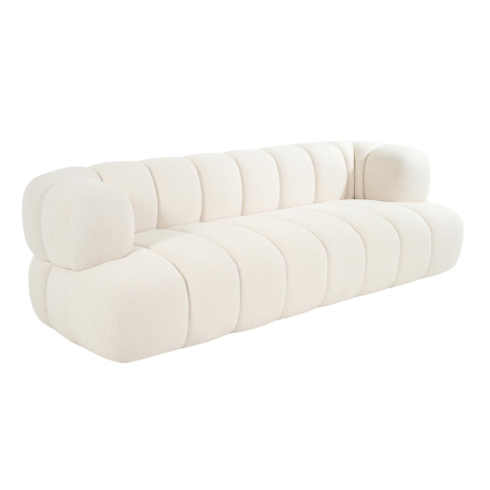 3 Sitzer Sofa Dallas weiss, Boucle