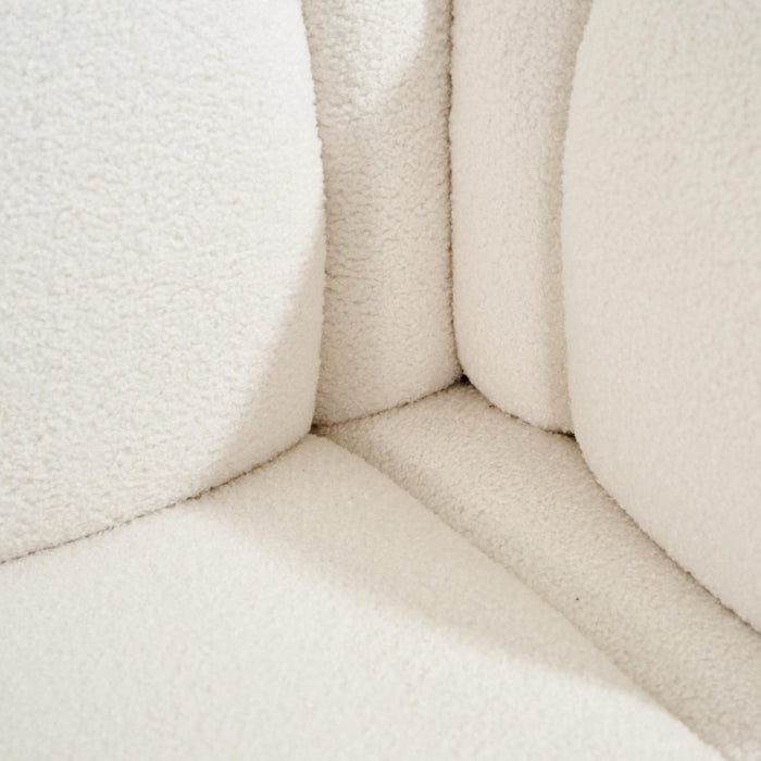 3 Sitzer Sofa Dallas weiss, Boucle