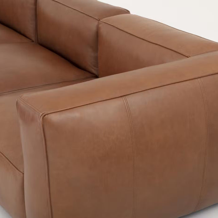 5-Sitzer Ecksofa Bailey Cognac Braun