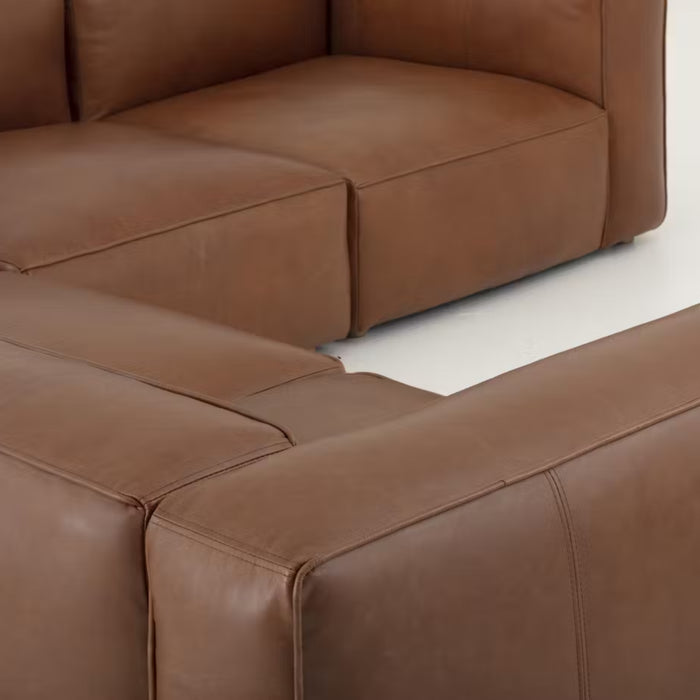 5-Sitzer Ecksofa Bailey Cognac Braun