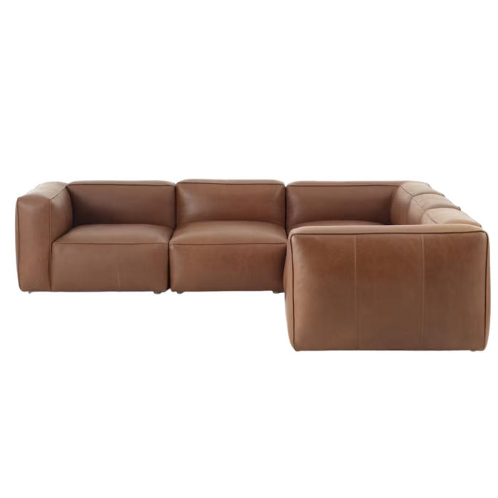 5-Sitzer Ecksofa Bailey Cognac Braun