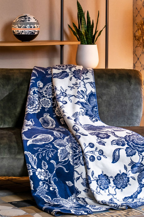 Plaid Paradiso Navy Peony, 150x200