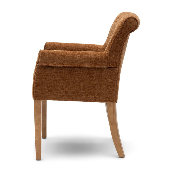 La Scala Dining Armchair Maroon Brown