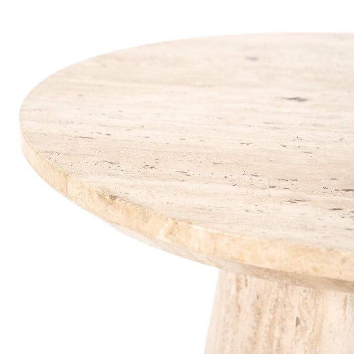 Travertin Couchtisch Aime, 70x70 rund