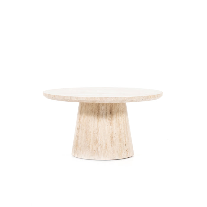Travertin Couchtisch Aime, 70x70 rund