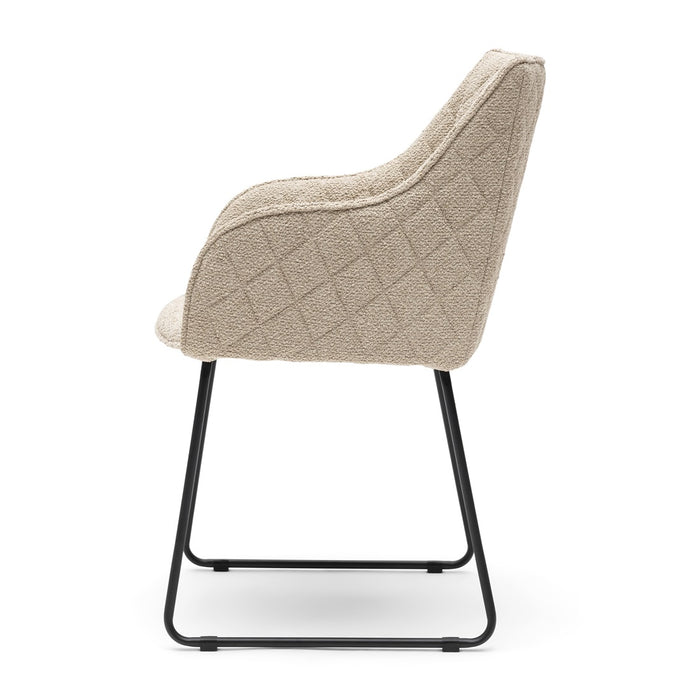 Esszimmerstuhl mit Armlehne Frisco Drive, natural grey