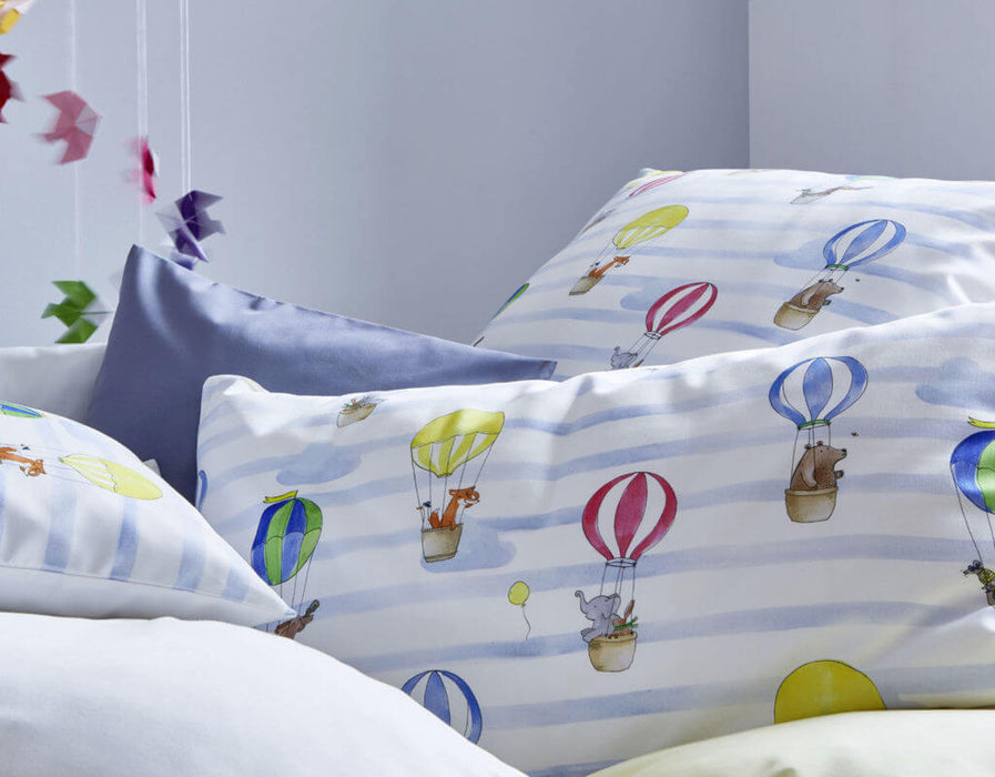 Bio Satin-Kinderbettwäsche Ballon
