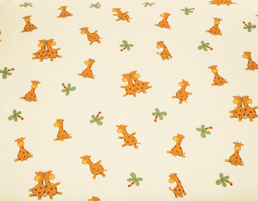 Bio Satin-Kinderbettwäsche Giraffe