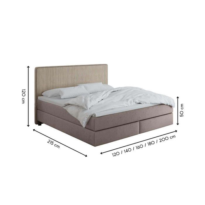 Boxspringbett Crystal mit Schwebeoptik