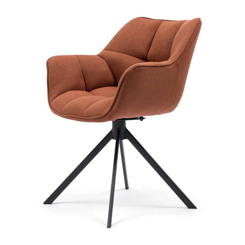 Drehbarer Esszimmerstuhl Carnaby, Autumn Brown