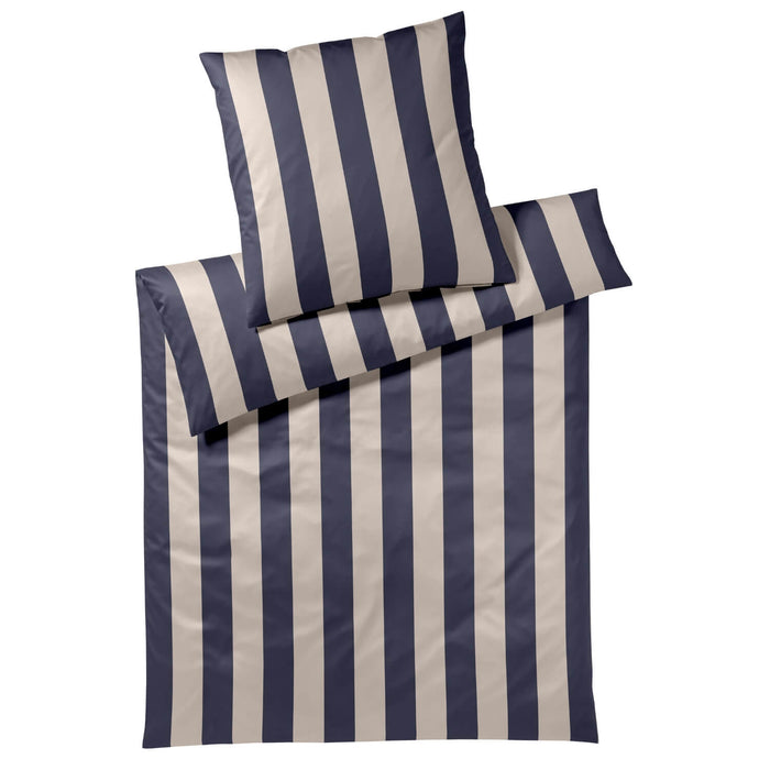 Mako Satin Bettwäsche Night Stripe