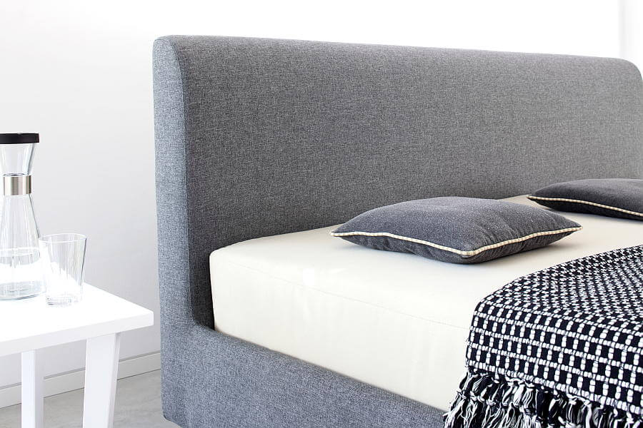 Polsterbett 180x200 mit Kopfteil Cosy-S light grey