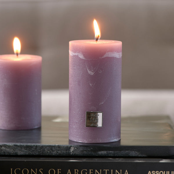 Rustic Candle lavendel 7x13