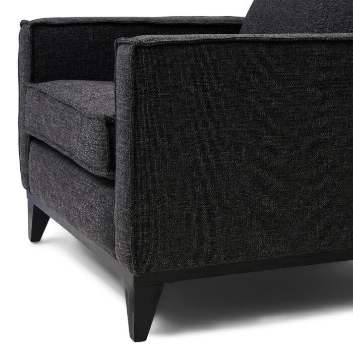 The Jake Armchair Carbon, mélane weave
