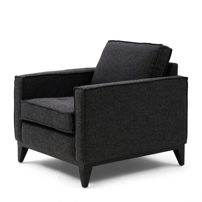 The Jake Armchair Carbon, mélane weave