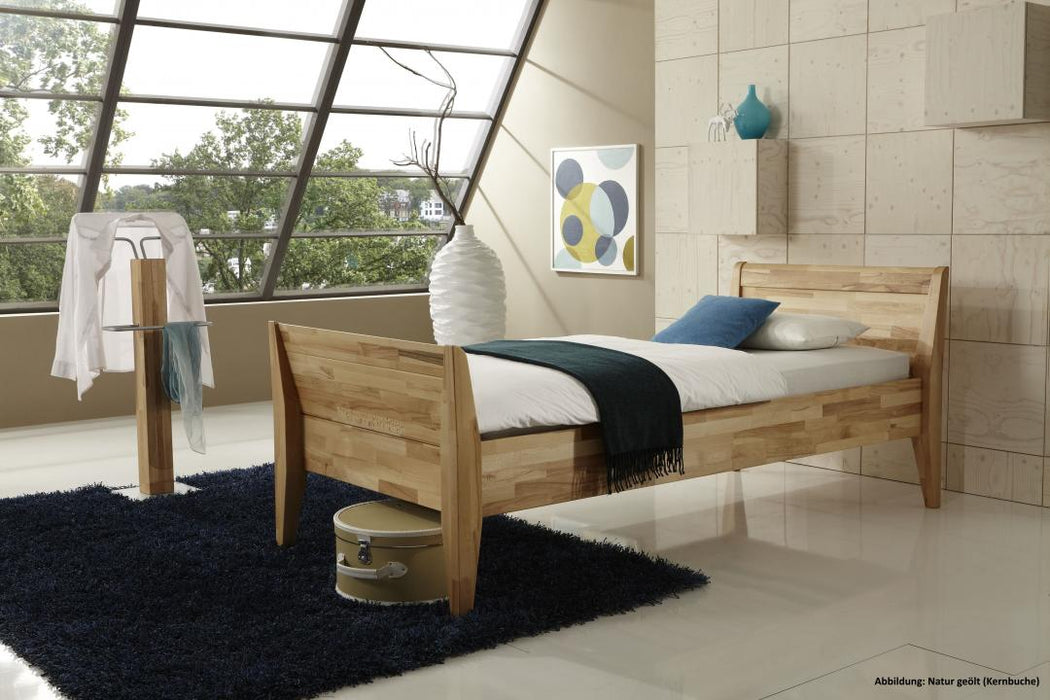 SET 2 Komfortbett hohes Fußteil inklusive Matratze und motorisiertem Rost
