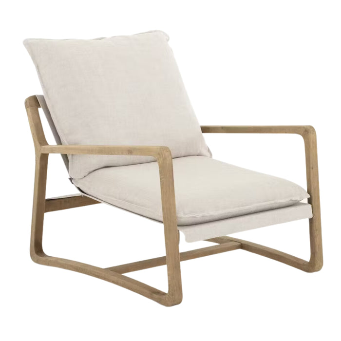 Sessel Jacqueline Natural, Eiche Leinen