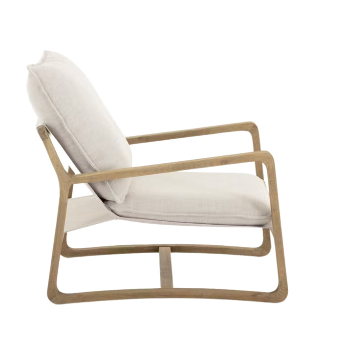 Sessel Jacqueline Natural, Eiche Leinen