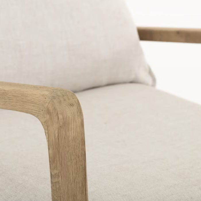 Sessel Jacqueline Natural, Eiche Leinen