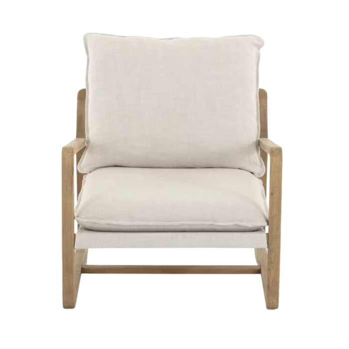 Sessel Jacqueline Natural, Eiche Leinen