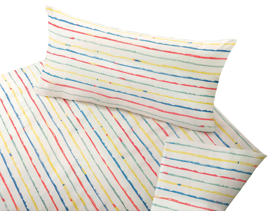 Bio Satin-Kinderbettwäsche Stripy