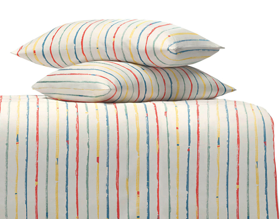 Bio Satin-Kinderbettwäsche Stripy