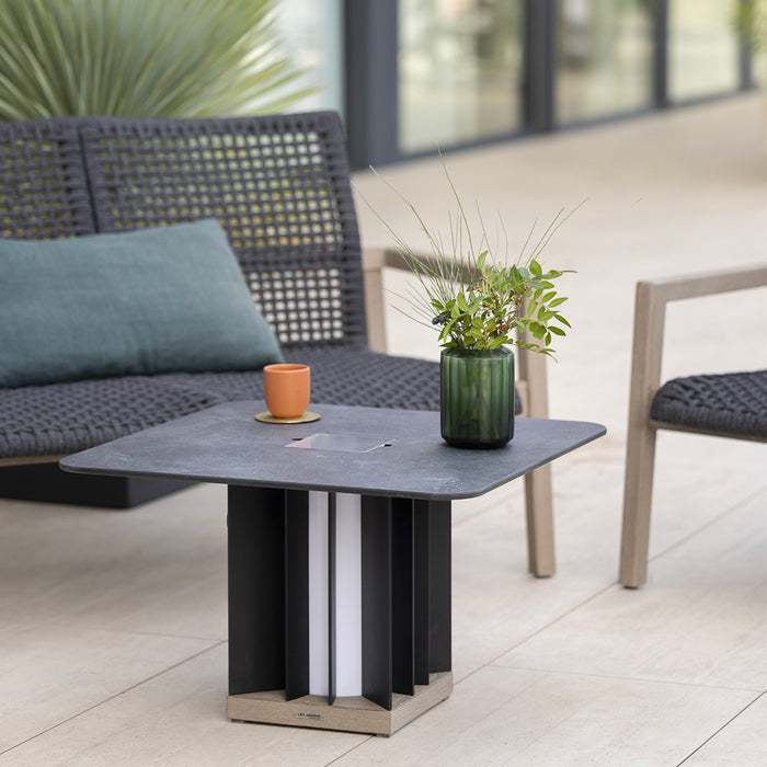 Outdoor Coffe Table mit Solarbeleuchtung Teckalu