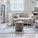 Bowery Footstool, linen, flax - Betten Ritter Living