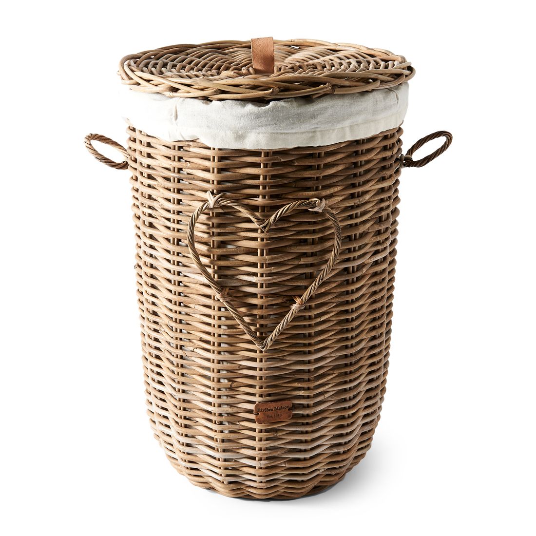 Rustic Rattan Heart Laundry Basket - Betten Ritter Living