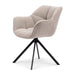 Carnaby Dining Armchair Turning Leg, mouliné linen, fabulous flax - Betten Ritter Living