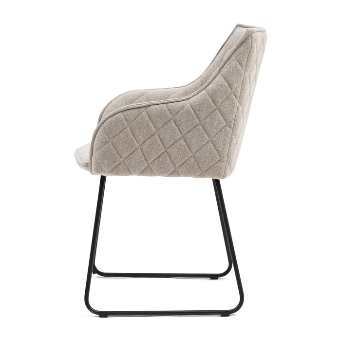 Frisco Drive Dining Armchair, mouliné linen, fabulous flax - Betten Ritter Living