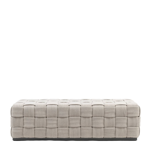 Room 48 Footstool 160x60, mouliné linen, fabulous flax - Betten Ritter Living