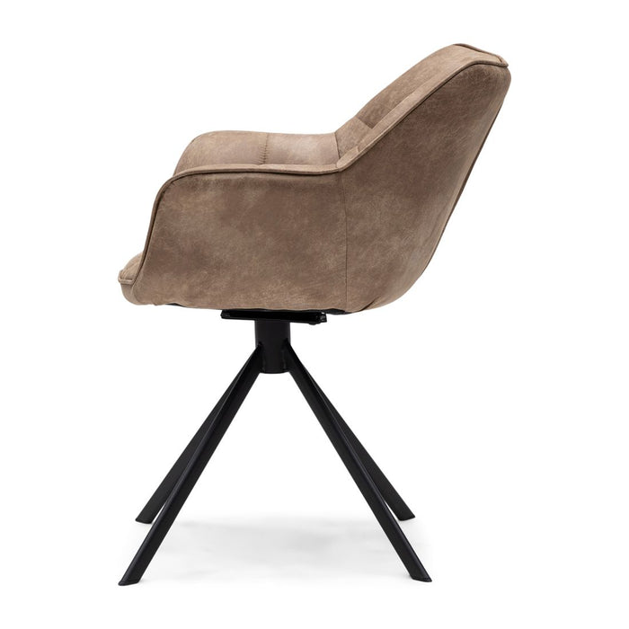Carnaby Dining Armchair Turn Leg Pellini Camel - Betten Ritter Living