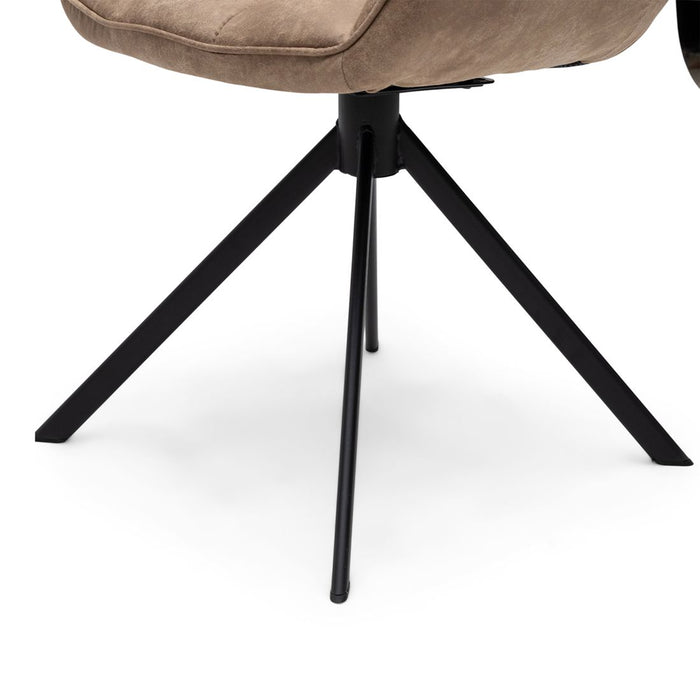 Carnaby Dining Armchair Turn Leg Pellini Camel - Betten Ritter Living