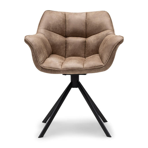 Carnaby Dining Armchair Turn Leg Pellini Camel - Betten Ritter Living