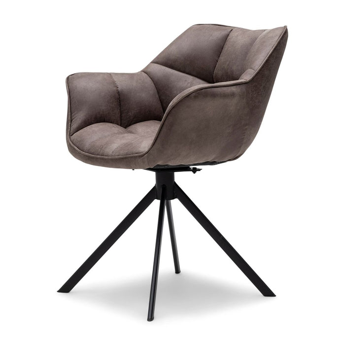 Carnaby Dining Armchair Turn Leg Pellini Coffee - Betten Ritter Living