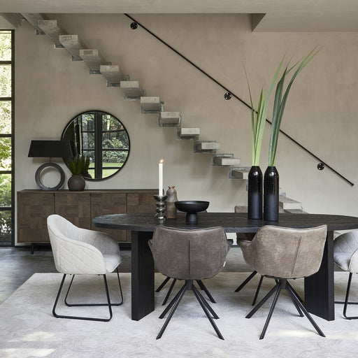 Carnaby Dining Armchair Turn Leg Pellini Coffee - Betten Ritter Living