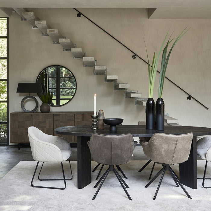 Carnaby Dining Armchair Turn Leg Pellini Coffee - Betten Ritter Living