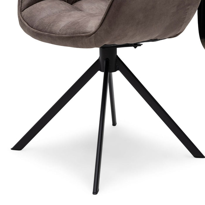 Carnaby Dining Armchair Turn Leg Pellini Coffee - Betten Ritter Living