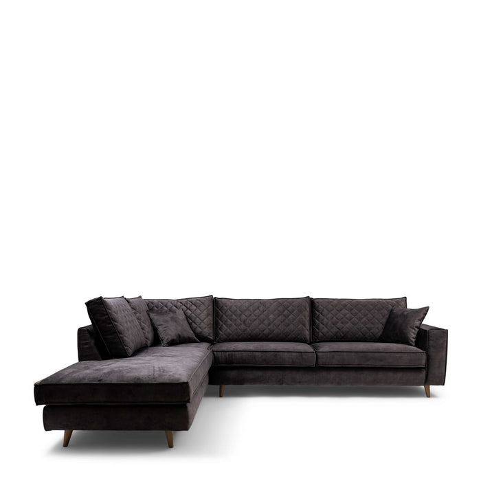 West Houston Corner Sofa Chaise Longue, velvet - Betten Ritter Living